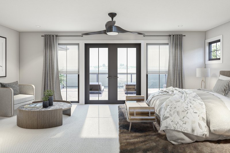 House Blueprint - Interior - Bedroom 3 for Modern House Plan #455-528 - 4 bed, 4.5 bath