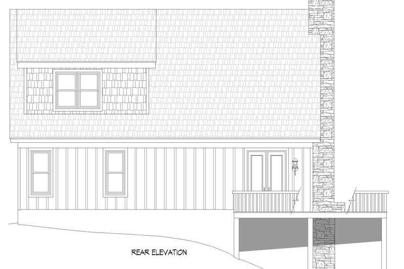 Dream House Plan - Exterior - Rear Elevation for Southern House Plan #932-818 - 4 bed, 3.5 bath