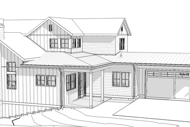 Architectural House Design - Exterior - Other Elevation for Farmhouse House Plan #895-173 - 4 bed, 3.5 bath