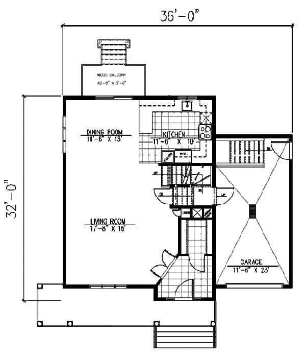 Country Floor Plan - Main Floor Plan #138-255