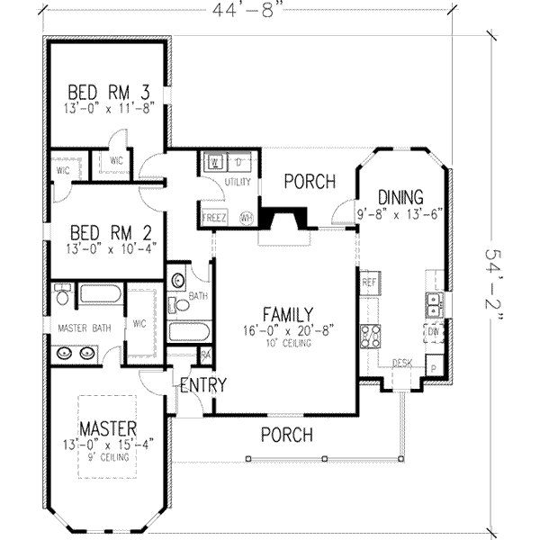 Architectural House Design - Country Floor Plan - Main Floor Plan #410-224