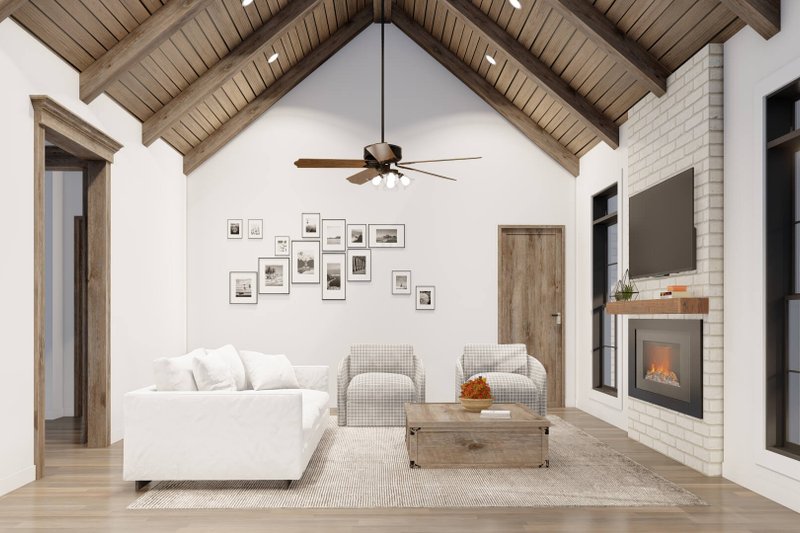 Home Plan - Interior - Family Room for Ranch House Plan #923-93 - 3 bed, 2 bath