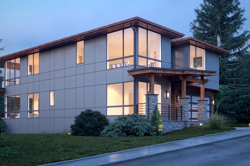 House Design - Exterior - Other Elevation for Contemporary House Plan #1066-54 - 3 bed, 3 bath