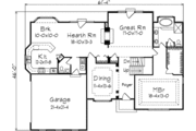 European Style House Plan - 4 Beds 4.5 Baths 2716 Sq/Ft Plan #57-130 
