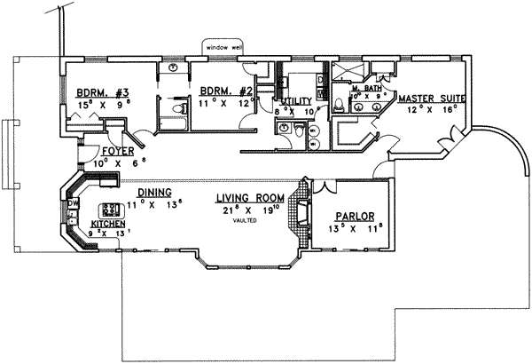 Home Plan - Traditional Floor Plan - Main Floor Plan #117-325