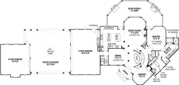 Architectural House Design - European Floor Plan - Main Floor Plan #119-432