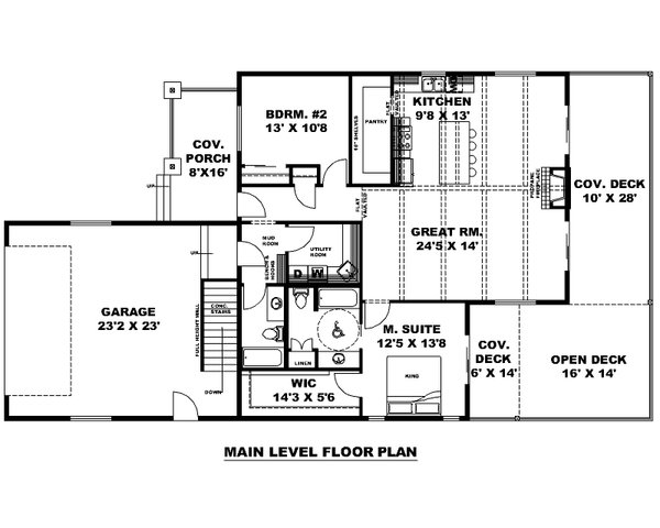 Architectural House Design - Farmhouse Floor Plan - Main Floor Plan #117-1029