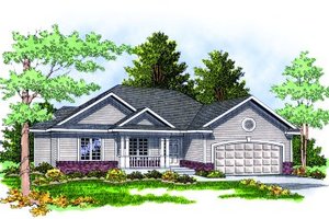 Traditional Exterior - Front Elevation Plan #70-131