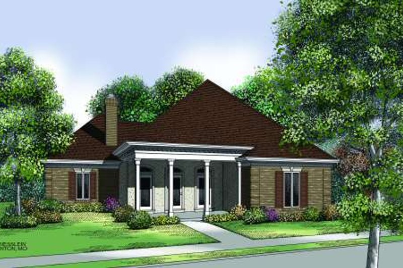 Traditional Style House Plan - 3 Beds 2 Baths 2000 Sq/Ft Plan #45-310