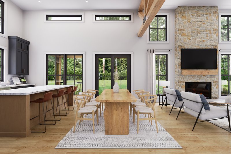 Dream House Plan - Interior - Dining Room for Barndominium House Plan #430-386 - 3 bed, 2 bath