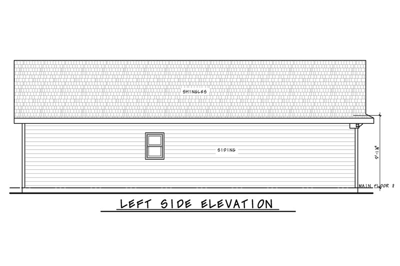 Architectural House Design - Exterior - Other Elevation for Traditional House Plan #20-2553 - 3 bed, 2 bath
