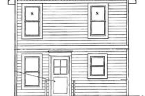 Exterior - Rear Elevation for Cottage House Plan #50-237 - 3 bed, 1.5 bath