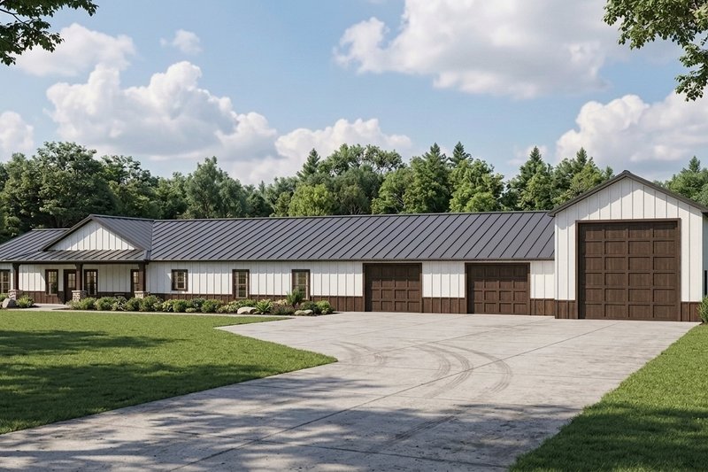 House Blueprint - Exterior - Front Elevation 2 for Country House Plan #1064-272 - 4 bed, 3 bath