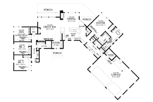 Floor Plan - Main Floor for Contemporary House Plan #48-1014 - 4 bed, 2.5 bath