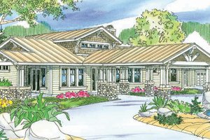 Craftsman Exterior - Front Elevation Plan #124-737