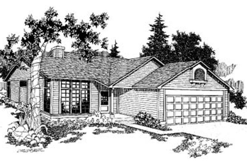 Traditional Style House Plan - 3 Beds 2.5 Baths 1586 Sq/Ft Plan #60-121