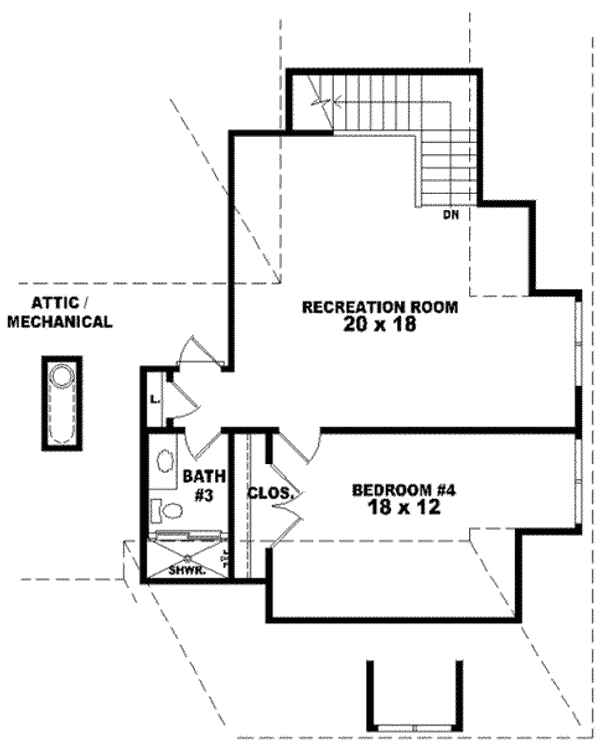 Floor Plan - Upper Floor for European House Plan #81-1313 - 4 bed, 3.5 bath