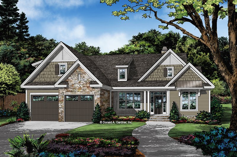 Home Plan - Country Exterior - Front Elevation Plan #929-1068