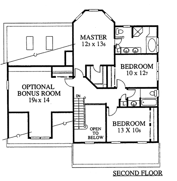 Dream House Plan - Country Floor Plan - Upper Floor Plan #1053-21