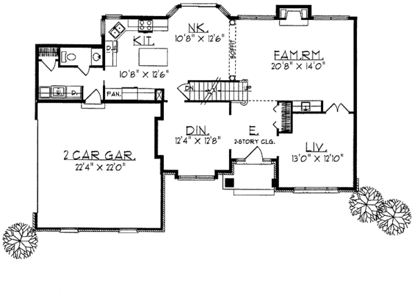 House Plan Design - Traditional Floor Plan - Main Floor Plan #70-1322