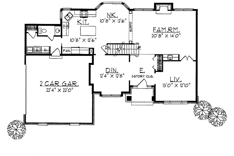 Dream House Plan - Floor Plan - Main Floor for Traditional House Plan #70-1322 - 3 bed, 2.5 bath