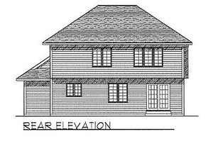 Exterior - Rear Elevation for Traditional House Plan #70-265 - 4 bed, 2.5 bath