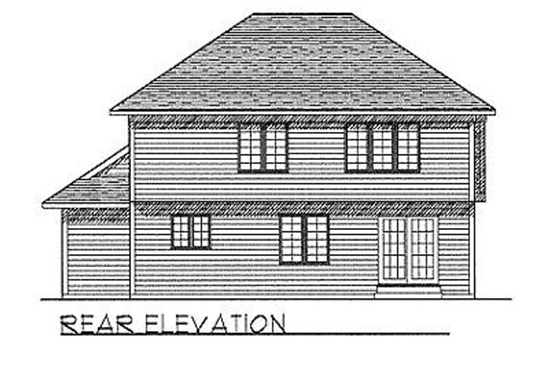 House Plan Design - Exterior - Rear Elevation for Traditional House Plan #70-265 - 4 bed, 2.5 bath