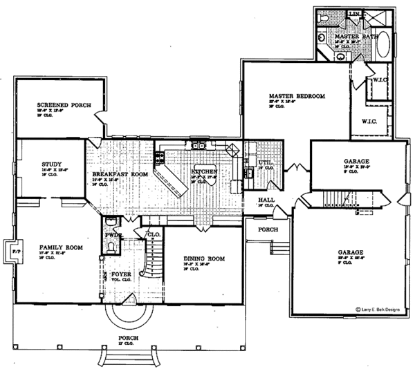 House Design - Country Floor Plan - Main Floor Plan #952-35