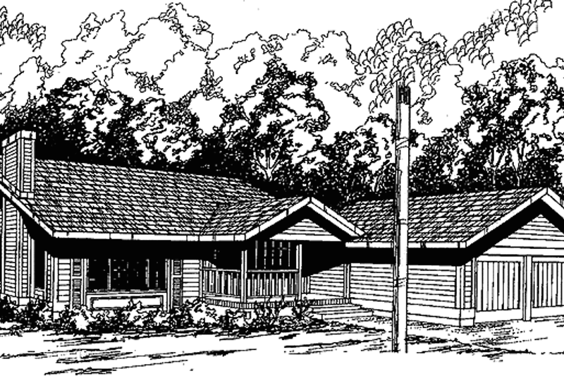 House Plan Design - Ranch Exterior - Front Elevation Plan #60-824