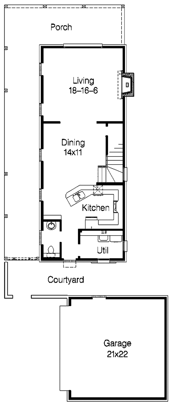 House Design - Traditional Floor Plan - Main Floor Plan #15-384