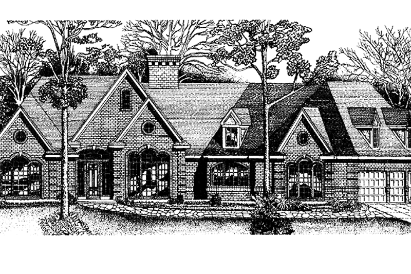 Home Plan - European Exterior - Front Elevation Plan #974-12