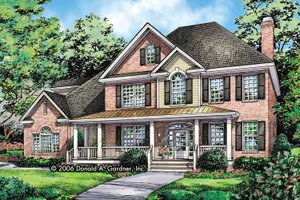 Exterior - Front Elevation 3 for Traditional House Plan #929-801 - 6 bed, 5 bath