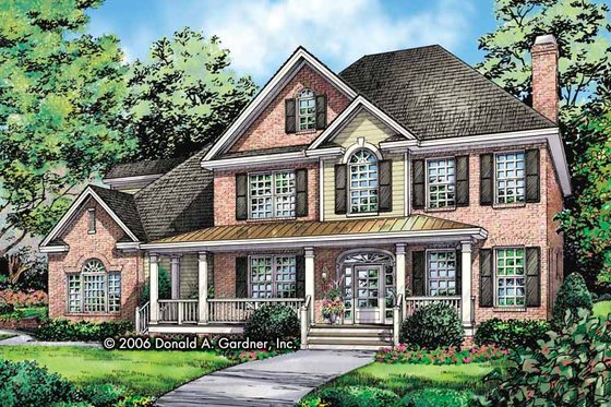 Exterior - Front Elevation 3 for Traditional House Plan #929-801 - 6 bed, 5 bath