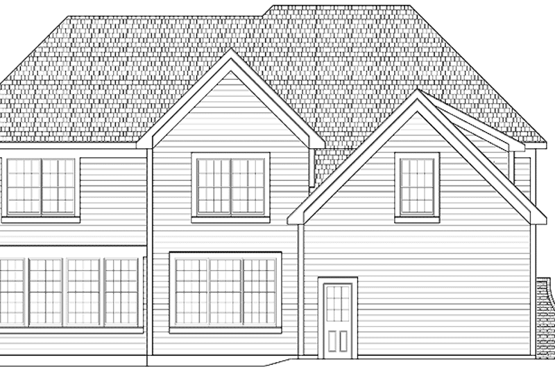 Dream House Plan - Exterior - Rear Elevation for Traditional House Plan #328-430 - 4 bed, 3.5 bath