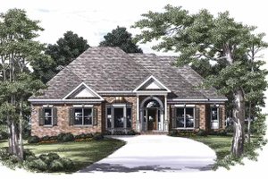 Classical Exterior - Front Elevation Plan #927-454