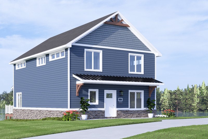 Home Plan - Exterior - Other Elevation 3 for Contemporary House Plan #1064-467 - 5 bed, 3.5 bath