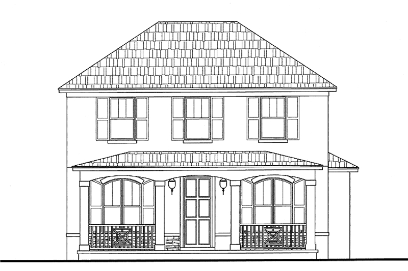 Home Plan - Colonial Exterior - Front Elevation Plan #999-161
