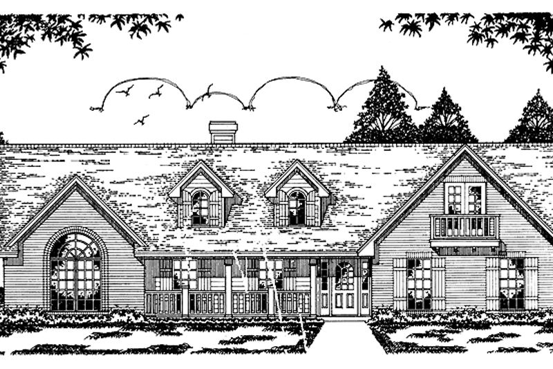 House Plan Design - Country Exterior - Front Elevation Plan #42-474