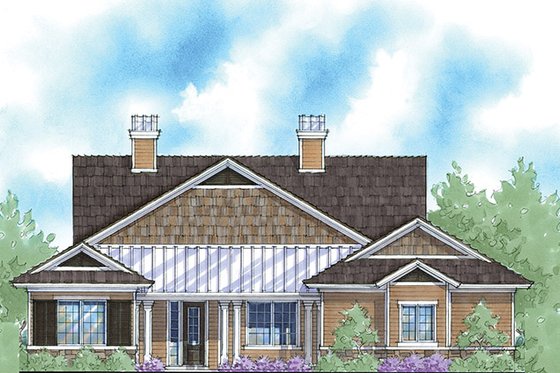 Exterior - Front Elevation 3 for Country House Plan #938-55 - 3 bed, 2.5 bath