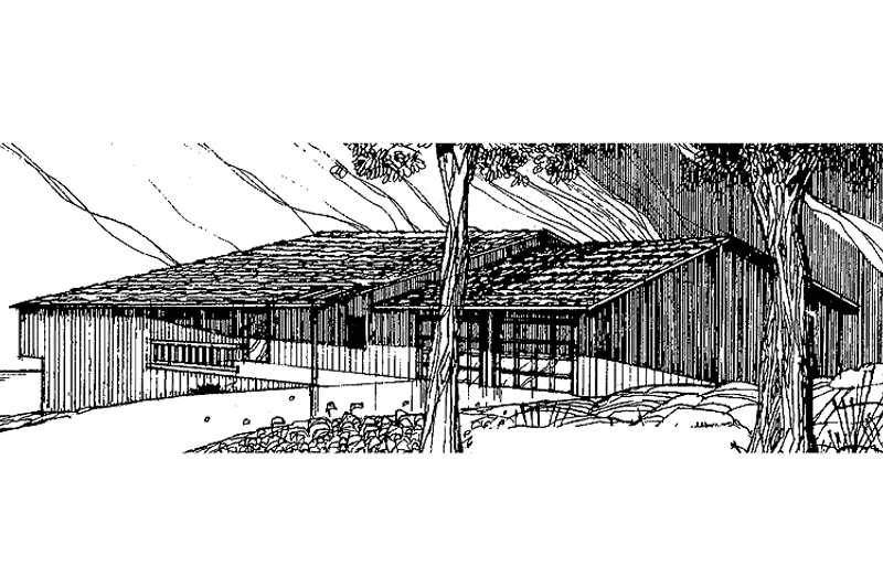 Home Plan - Exterior - Front Elevation 3 for Ranch House Plan #60-851 - 3 bed, 2.5 bath
