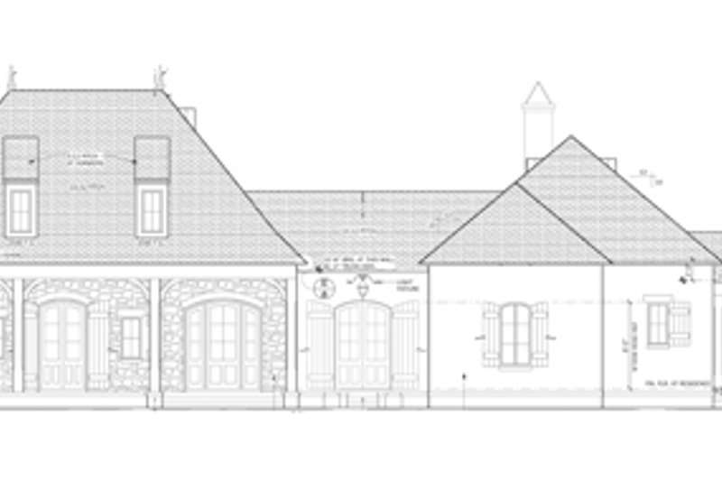 House Plan Design - Exterior - Front Elevation 3 for European House Plan #1058-24 - 5 bed, 5.5 bath
