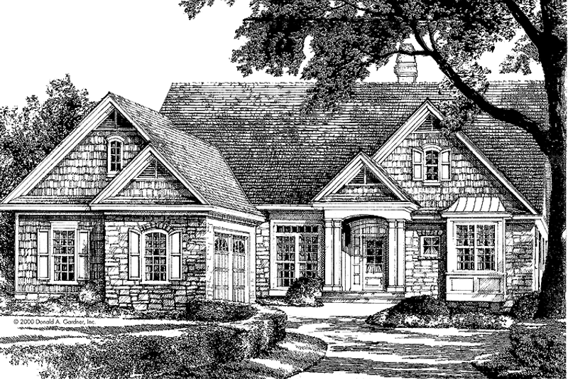 House Blueprint - Country Exterior - Front Elevation Plan #929-604