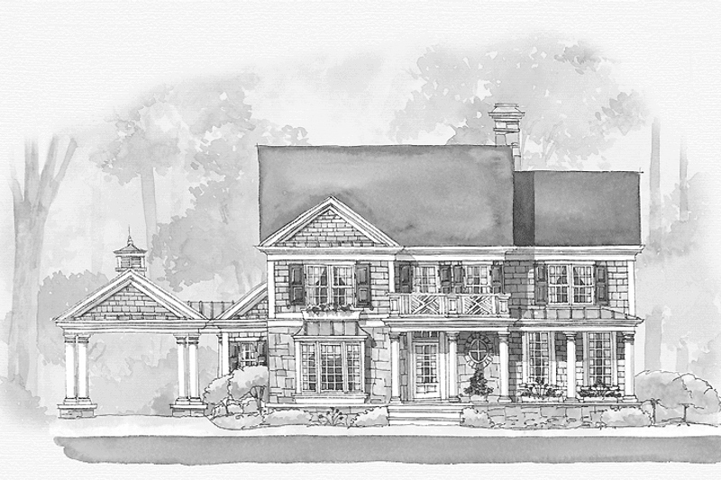 Architectural House Design - Colonial Exterior - Front Elevation Plan #429-260