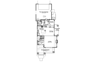 Floor Plan - Main Floor for Prairie House Plan #895-74 - 3 bed, 2.5 bath