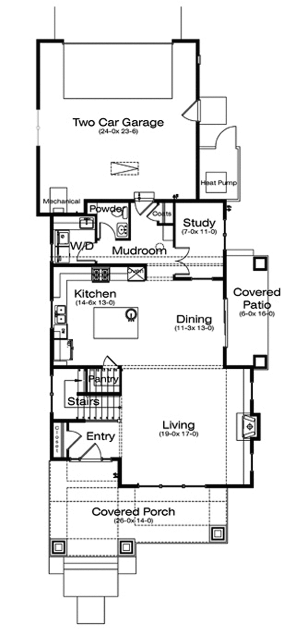 Home Plan - Prairie Floor Plan - Main Floor Plan #895-74