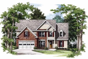 Colonial Exterior - Front Elevation Plan #927-751