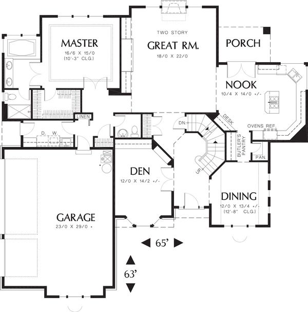 Dream House Plan - Traditional Floor Plan - Main Floor Plan #48-159