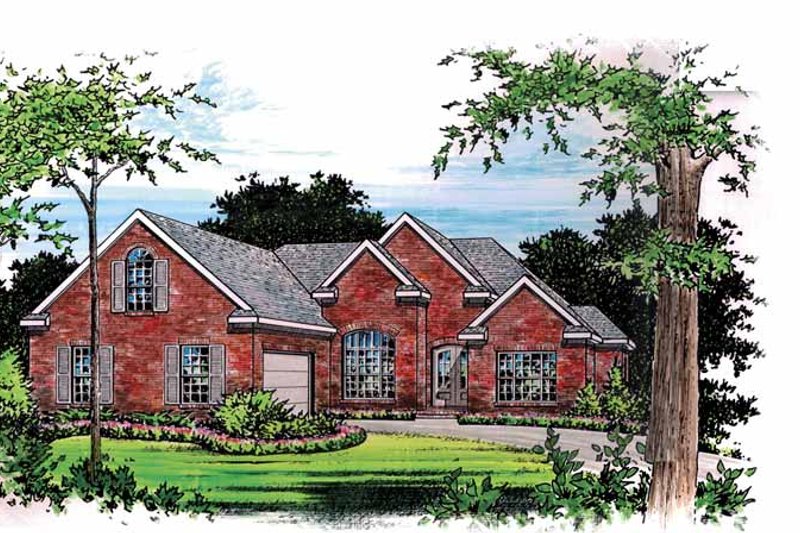 Architectural House Design - Traditional Exterior - Front Elevation Plan #15-301