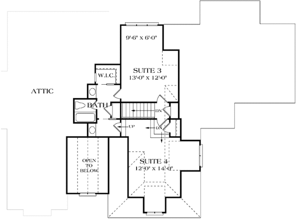 House Plan Design - Craftsman Floor Plan - Upper Floor Plan #453-291