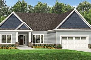 Ranch Exterior - Front Elevation Plan #1010-107